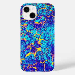 青と黄色のテキスユニークトパターン Case-Mate iPhone 14ケース