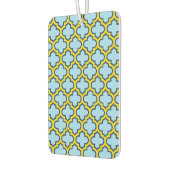 青と黄色のトレリス、ラティス、クローバー カーエアーフレッシュナー (左)