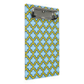 青と黄色のトレリス、ラティス、クローバー ミニクリップボード (アングル)