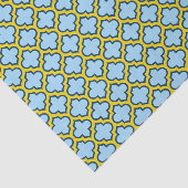 青と黄色のトレリス、ラティス、クローバー 薄葉紙 (詳細)