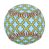 青と黄色のトレリス、ラティス、クローバー 野球ボール (正面)