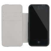 青と黄色のトレリス、ラティス、クローバー INCIPIO iPhoneウォレットケース (内側)