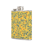 青と黄色のドードルの花 フラスク (左)