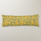 青と黄色のドードルの花 ボディピロー (裏面)