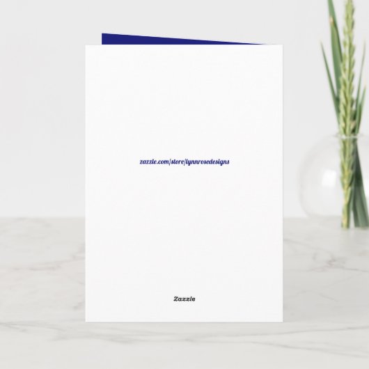 青と黄色のハッピーバースデーの息子 カード (裏面)