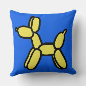青と黄色のバルーンドッグ枕 クッション (裏面)