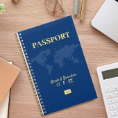 青と黄色のパスポート宛先の結婚式 プランナー手帳