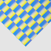 青と黄色のパターンのウクライナインスパイアプロの平和 薄葉紙 (詳細)