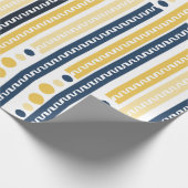 青と黄色のパターンのラッピング紙 ラッピングペーパー (角)