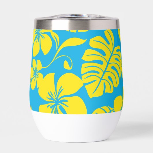 青と黄色のピンクのビキニ模様 (正面)