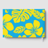 青と黄色のピンクのビキニ模様 ゲストブック (裏面)