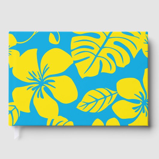 青と黄色のピンクのビキニ模様 ゲストブック (正面)