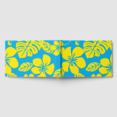 青と黄色のピンクのビキニ模様 ゲストブック (全面)