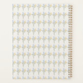 青と黄色のフローラスパイラルノートブック プランナー手帳 (裏面)