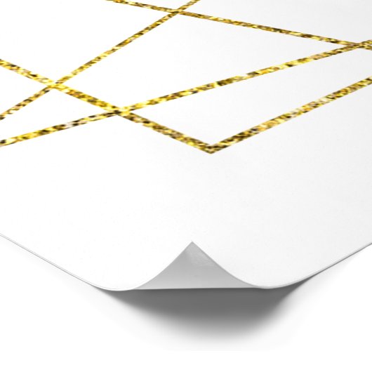 青と黄色のフローラ誕生日パーティー歓迎サイン ポスター (角)