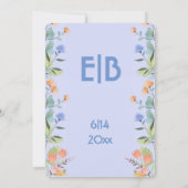 青と黄色のフローラ 招待状 (裏面)