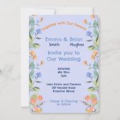 青と黄色のフローラ 招待状 (正面)