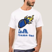 青と黄色のフートボール Tシャツ (正面)