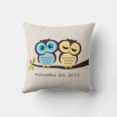 青と黄色のフ結婚クロウ クッション (裏面)