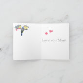 青と黄色のブルーティットバード編集可能 カード (内部)