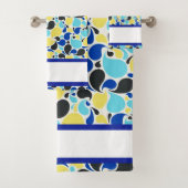 青と黄色のペイズリー バスタオルセット (インサイチュ)
