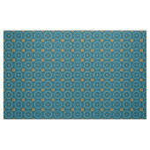 青と黄色のボエレガントホ幾何学模様 ファブリック (ファットクウォーター)