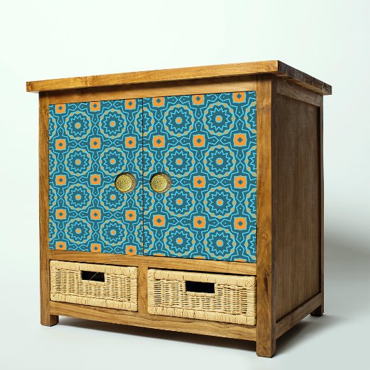 青と黄色のボホエレガント幾何学的な分離 薄葉紙