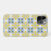 青と黄色のポルトガルタイル柄 Case-Mate iPhoneケース (裏面(横))