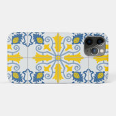 青と黄色のポルトガルタイル柄 Case-Mate iPhoneケース (裏面(横))