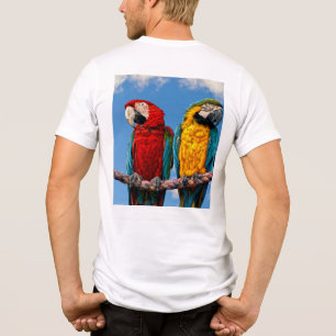 青と黄色のマカオと緋色のマカオ トライブレンドTシャツ