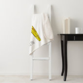 青と黄色のマカオの鳥の漫画イラストレーション シェルパブランケット (インサイチュ)