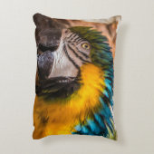 青と黄色のマカオポートレート アクセントクッション (裏面(縦))