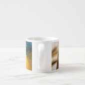 青と黄色のマカオポートレート エスプレッソカップ (裏面)