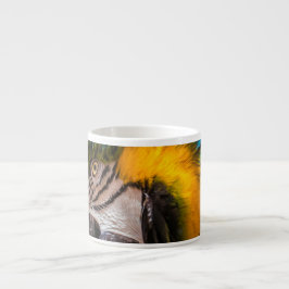 青と黄色のマカオポートレート エスプレッソカップ