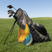 青と黄色のマカオポートレート ゴルフタオル (グリーン)