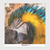 青と黄色のマカオポートレート シール (シート)