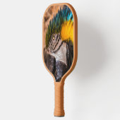 青と黄色のマカオポートレート ピックルボールラケット (左)