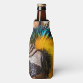 青と黄色のマカオポートレート ボトルクーラー (ボトル正面)