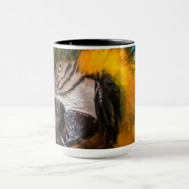 青と黄色のマカオポートレート マグカップ