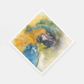 青と黄色のマカオ（アララウナ） スタンダードランチョンナプキン (角)