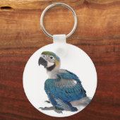 青と黄色のマカオ キーホルダー (正面)