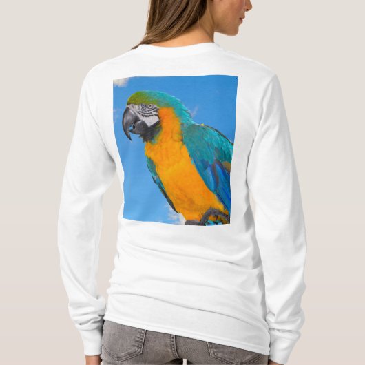 青と黄色のマカオ Tシャツ (裏面)
