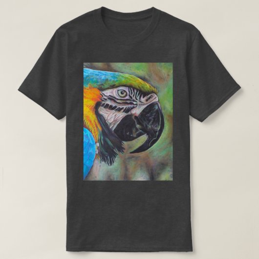 青と黄色のマカオ Tシャツ (デザイン正面)