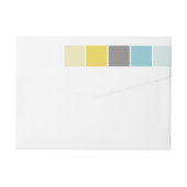 青と黄色のモダンカラーブロック ラップアラウンドラベル (裏面)