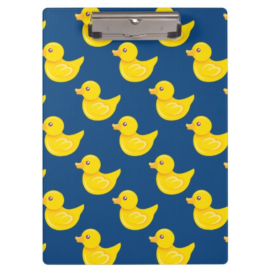 青と黄色のラバーダック、ダッキー（アヒルちゃん） クリップボード (正面)