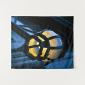 青と黄色のランタン タペストリー (正面(横))