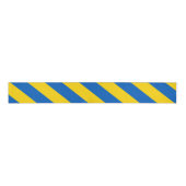 青と黄色のリボン/色のストライプ グログランリボン (正面)