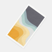 青と黄色のレトロスタイル波 (コーナー)