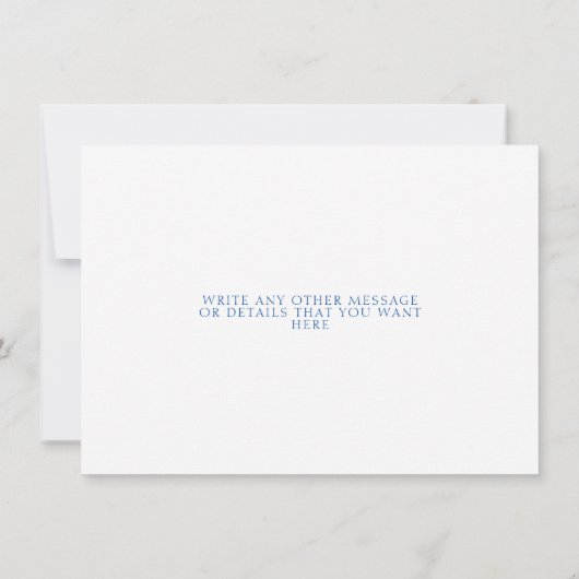 青と黄色のレモンのつる植物は日付を保存 セーブザデート (裏面)