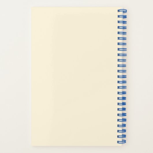 青と黄色のレモンの家族のレシピノートブック ノートブック (裏面)